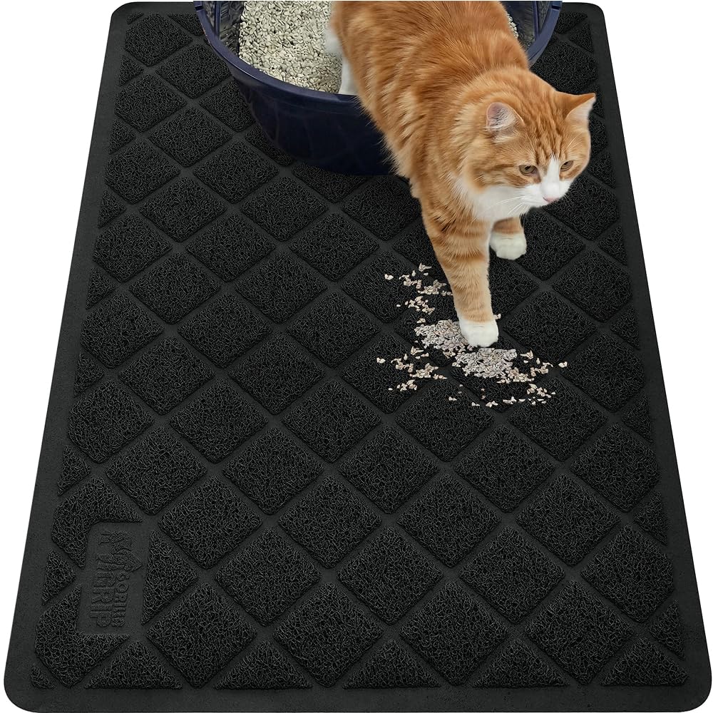Gorilla Grip Tapis Litière Chat, capture efficace de la litière et protection du sol.