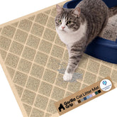 Gorilla Grip Tapis Litière Chat - trappe litière ressorts mailles, capte les grains et protège le sol.
