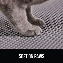 Texture douce pour les pattes du chat sur le tapis Gorilla Grip.