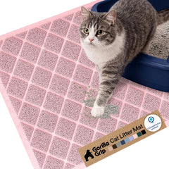 Gorilla Grip Tapis Litière avec coils en mesh capte les grains.