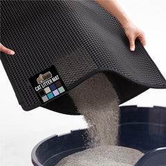 Gorilla Grip, tapis litière nid d'abeille haut capte les particules sur les pattes.