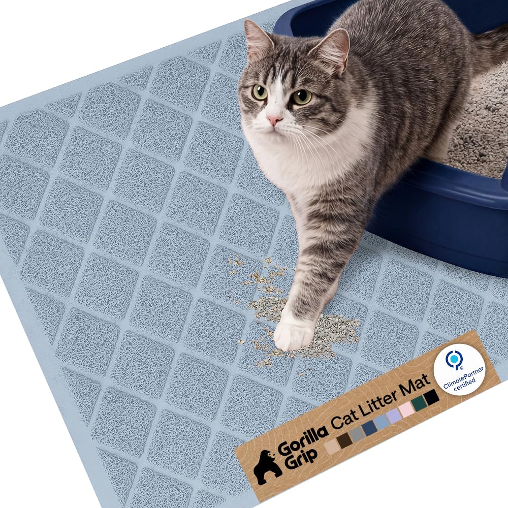 Gorilla Grip tapis-litière avec spirales épaisses pour capturer les grains.
