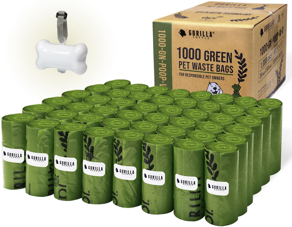 Gorilla Supply – distributeur fixé au collier pour ramassage pratique des crottes.