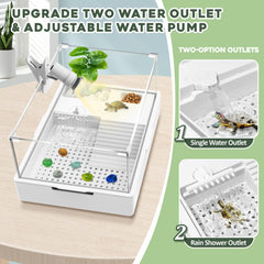 GOZILLA pompe-eau-5W-réglable ajuste le débit pour un rinçage doux.