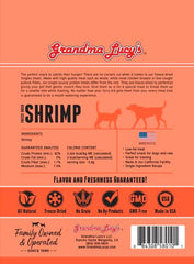 Grandma Lucy's crevettes détail: morceaux lyophilisés qui préservent les nutriments