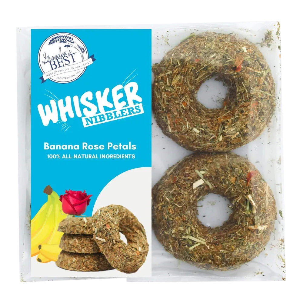 Whisker Nibblers banane et pétales de rose — enrichissement sensoriel pour rongeurs