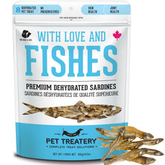 The Granville Island Pet Treatery sardines pour chiens, texture croquante et goût naturel.