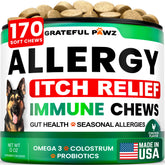 Friandises-relief-allergie-chien Grateful Pawz: soutien immunitaire et démangeaisons douces.