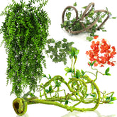 Grddaef plante suspendue Reptile, décor terrarium naturel et sûr pour vos animaux.