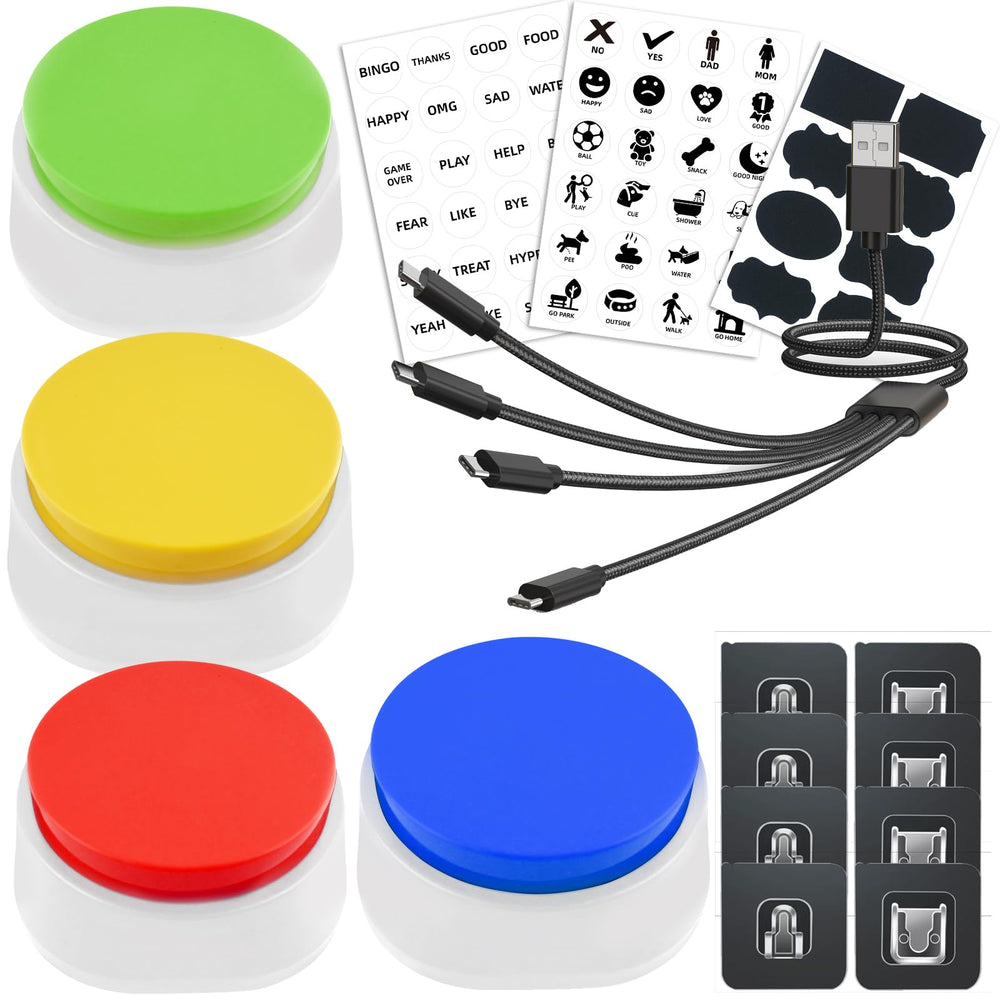 GreatStyler boutons chien rechargeables 4-pack, facilitant le dressage et la communication.