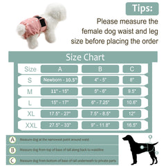 Couches Grecle avec snaps ajustables pour chienne rose XL, ajustement précis.