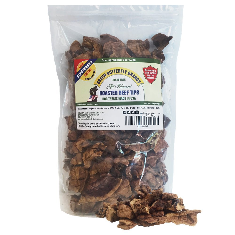 Green Butterfly Brands – emballage gâterie boeuf-poumon, pratique.