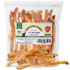 Tendon de bœuf Green Butterfly Brands en emballage, friandise naturelle pour chiens.