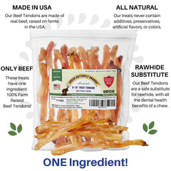 Chiens en train de mâcher Green Butterfly Brands, tendon de bœuf, usage naturel.