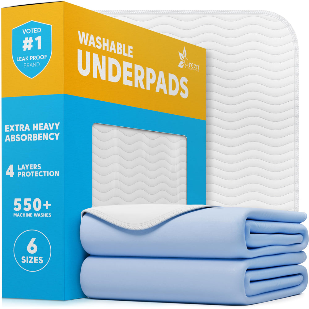 GREEN LIFESTYLE proté-drap lavable absorbant 48x48, protège lit contre les fuites nocturnes.