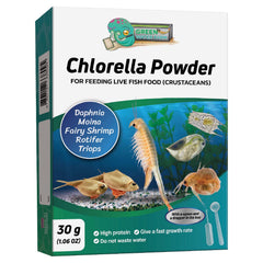 GREEN WATER FARM Poudre chlorelle concentrée dans emballage pratique pour crustacés