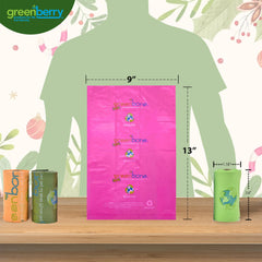 Greenbone Biobase: sachets multicolores thème nature pour un rangement agréable.