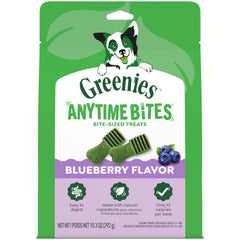 Greenies Anytime Bites friandises myrtille, idéales pour l'entraînement quotidien.