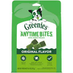 Greenies Anytime Bites emballage original, pratique pour l'entraînement à domicile.