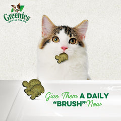 Greenies Chat, texture croquante aidant le nettoyage jusqu'aux gencives.