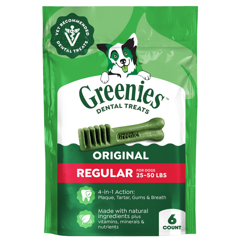 Friandises Greenies pour chien adulte, paquet originel, favorisant l'hygiène bucco-dentaire.
