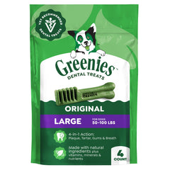 Greenies dentaires grand format – emballage visible prêt à offrir.