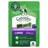Friandises Greenies pour chien grande taille en emballage, pratique pour la routine.