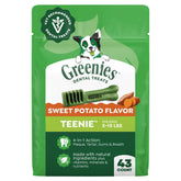 Greenies dentaires chien mini, vue pack, routine hygiène quotidienne.