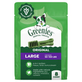 Greenies friandises dentaires originales en emballage visible, bénéfice potentiel sur l'haleine.