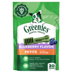 Greenies petite myrtille-chien: soutien pour haleine plus fraîche durant les repas
