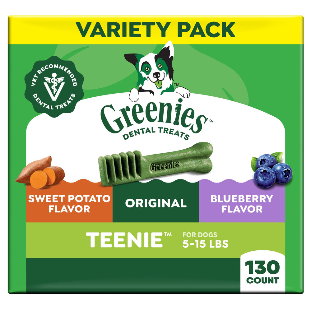 Greenies friandises dentaires variete teenie 3-ensemble favorisant haleine fraiche.