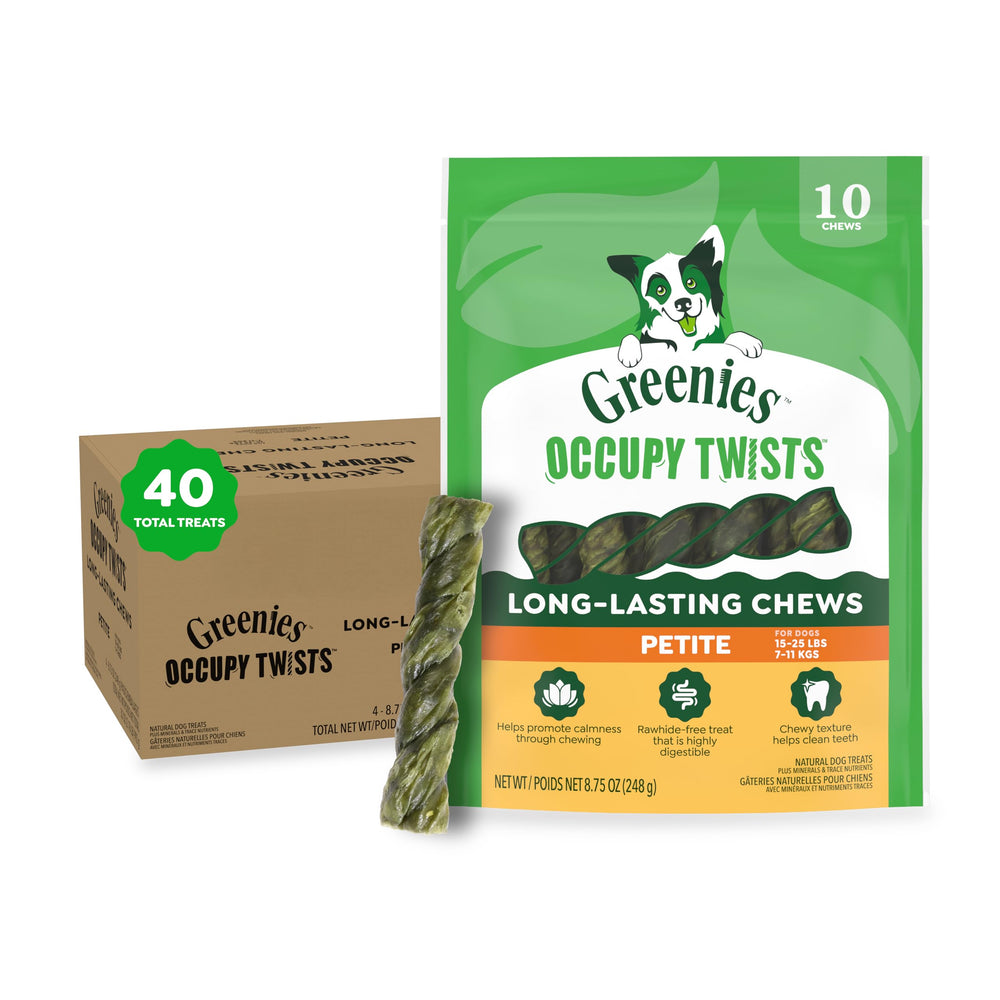 Greenies Occupy Twists en bouteille, paquet de 40 pièces.