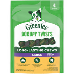 Greenies Occupy Twists au poulet dans l'emballage, prêt à la dégustation
