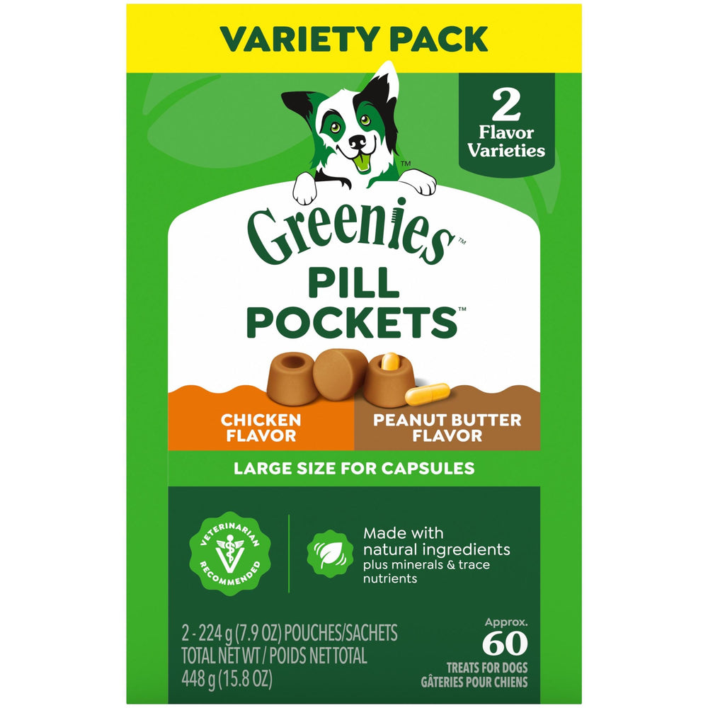Greenies Poche pilules chien grande taille: solution pratique pour administrer les médicaments.