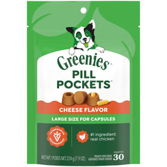 Greenies pochettes-pilules fromage: masque l’odeur des pilules.