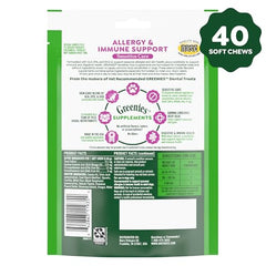 Greenies Sensitive Care emballage arrière, informations claires pour l’utilisateur