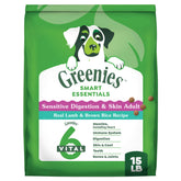 Greenies Smart Essentials sac 15 lb, emballage pratique pour l'alimentation quotidienne du chien.