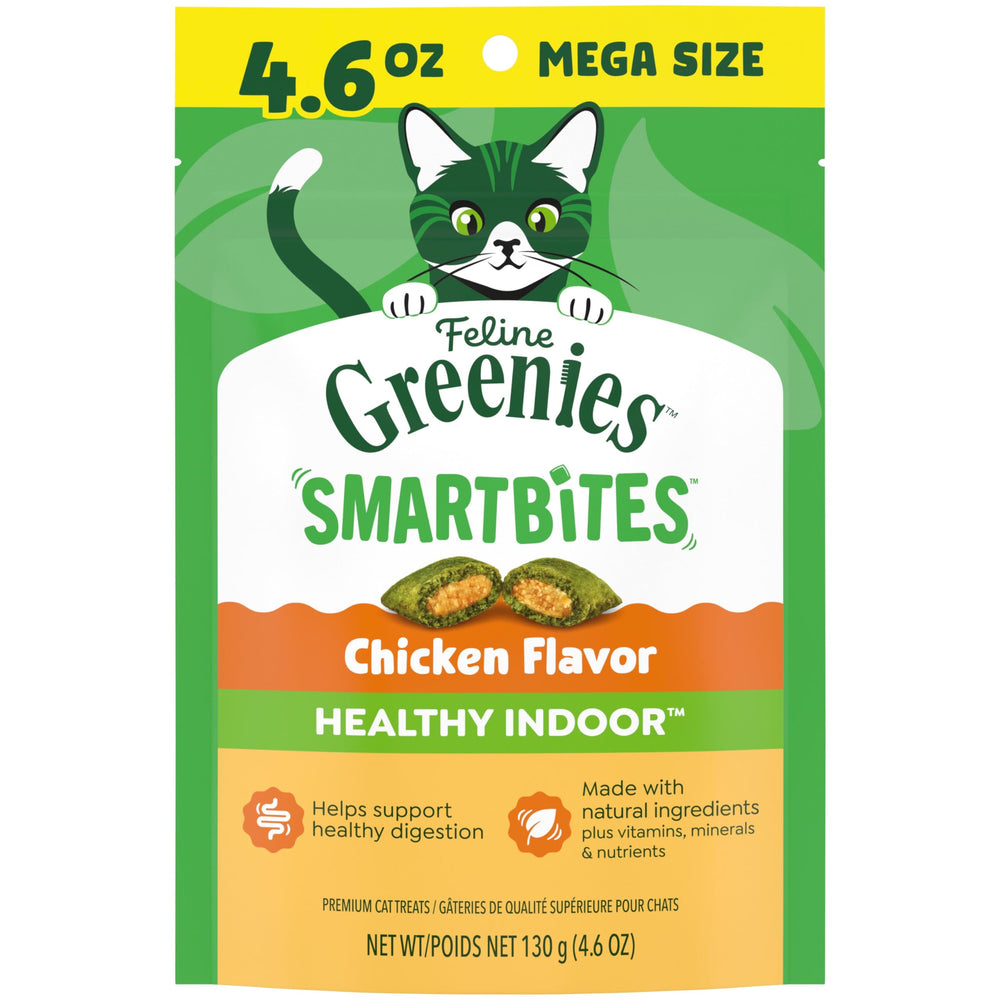 Boîte Greenies Smartbites pour chat, emballage pratique et attrayant.