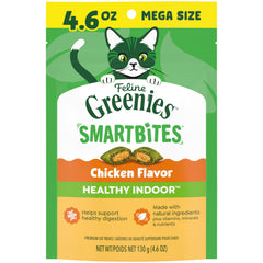 Boîte Greenies Smartbites pour chat, emballage pratique et attrayant.
