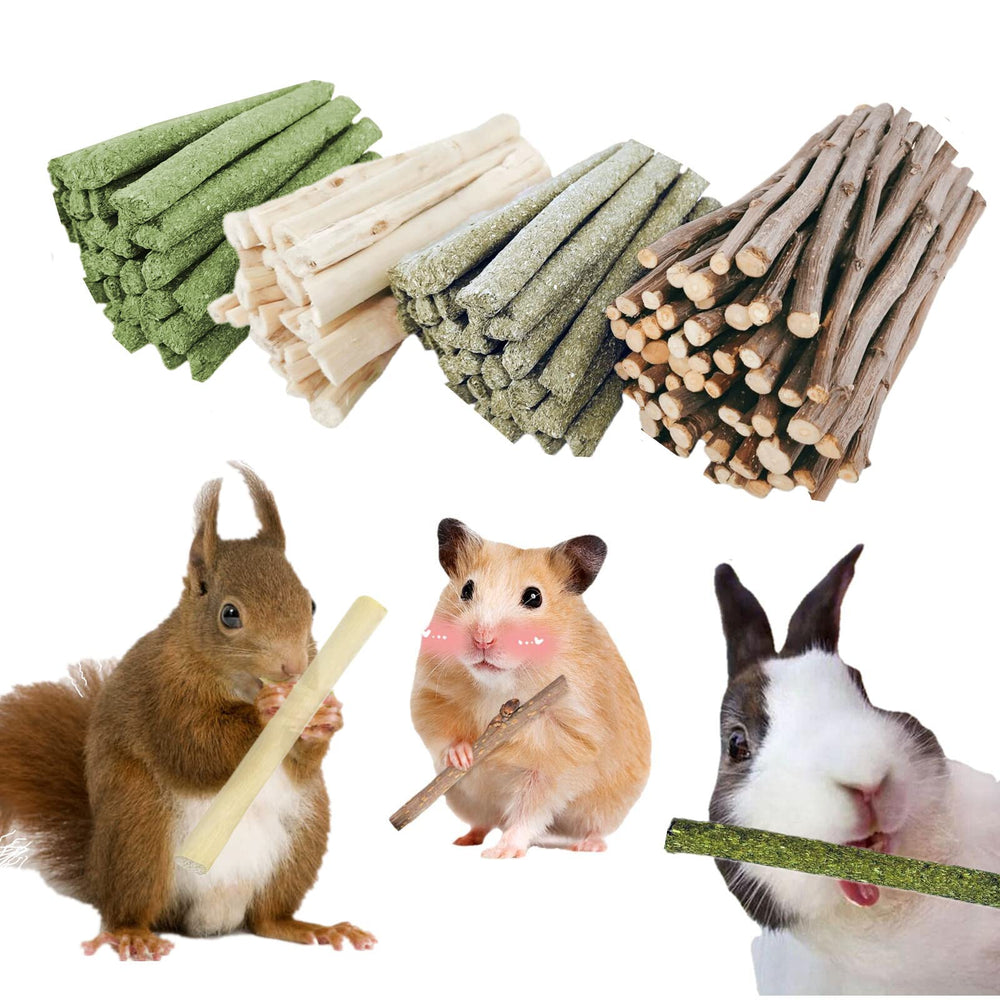 GREMBEB branche-pomme-naturelle: support dentaire naturel et enrichissement sensoriel pour petits animaux