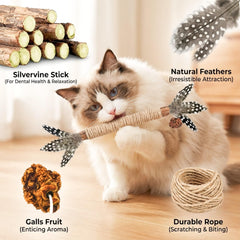 GREMBEB - jouet d'attraction avec plume pour chats, augmente l'intérêt et le jeu.