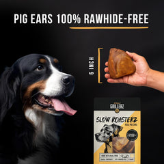 Grillerz Oreilles de Porc Réelles – sachet à ouverture facile, idéal pour récompenses.