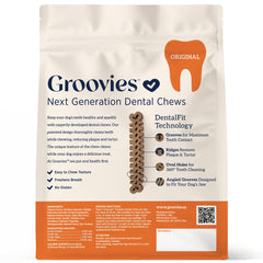 Groovies rainures dentaires DentalFit favorisant le contact et la mastication.
