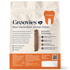 Groovies avec rainures dentaires efficaces pour mieux nettoyer les dents.