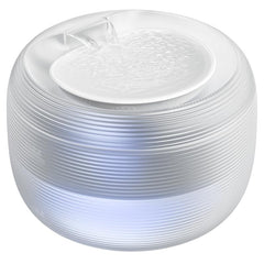 GROOVYPETS fontaine-eau-translucide vue avant stimule l'hydratation des animaux