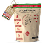 GrubTerra - larves-bsfl séchées dans bol pour poules, source naturelle de protéines.
