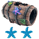 Ornement GSD baril cassé pour aquarium Betta, offre un abri sûr.