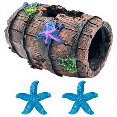 Ornement GSD baril cassé pour aquarium Betta, offre un abri sûr.
