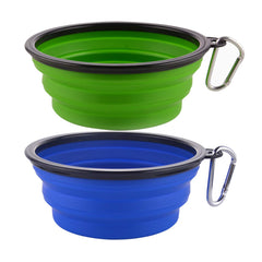 Bol Guardians pliant 34oz, bleu et vert, idéal voyage et promenade.