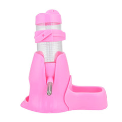 Guardians: bouteille d'eau hamster avec base-cachette rose offrant hydratation et abri.